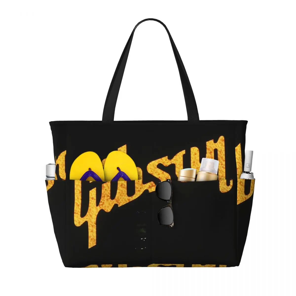Yoga Fitness Music - Gibson Music Logo Beach Tote Bag