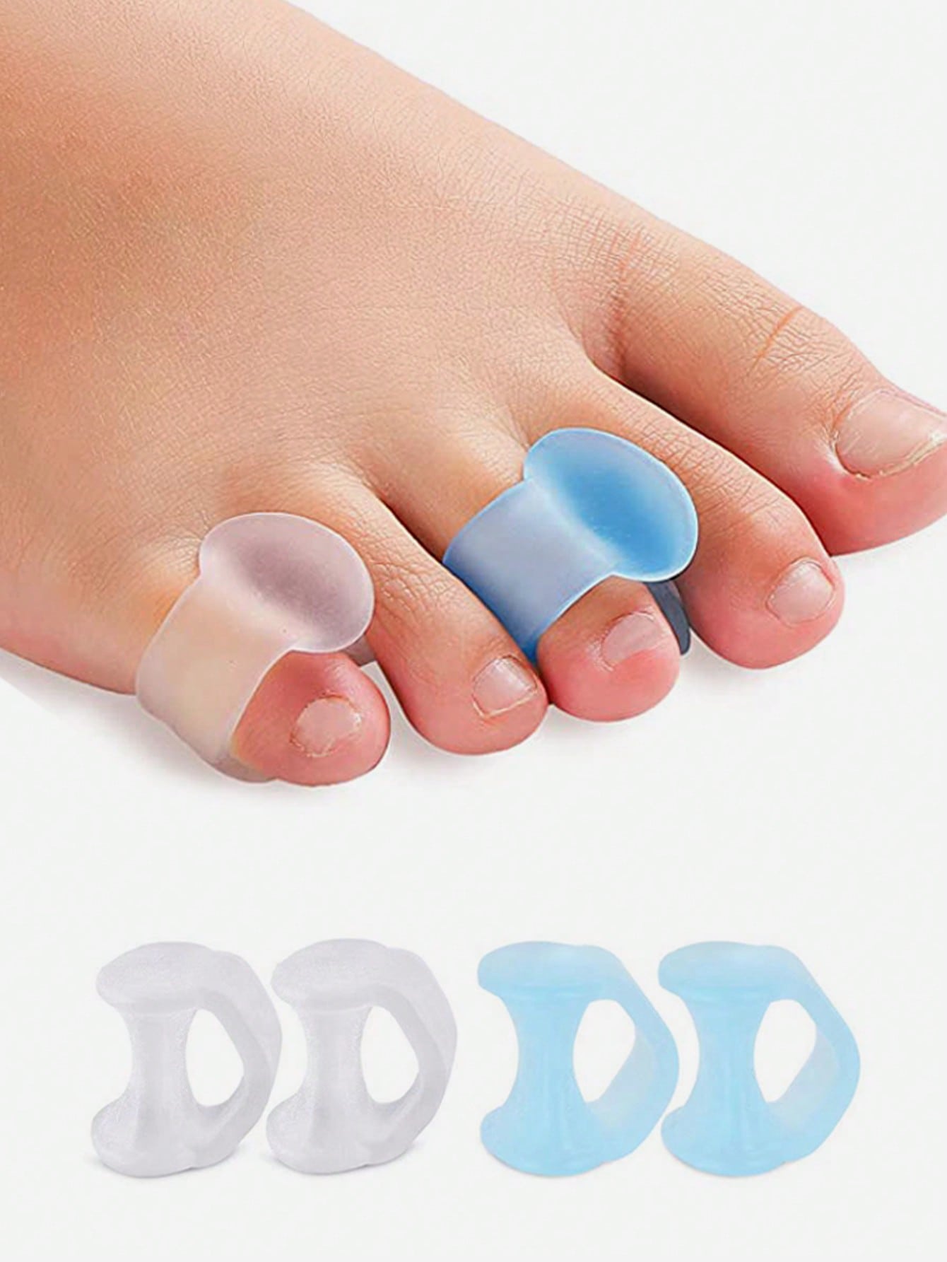 Yoga Toe Separator - Gel Toe Separator, 4pcs Silicone Toe