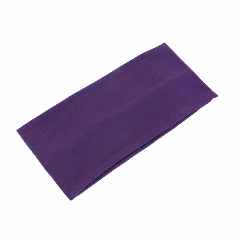 Yoga Fitness Band - Solid Color Unisex Headband Elastic Wide