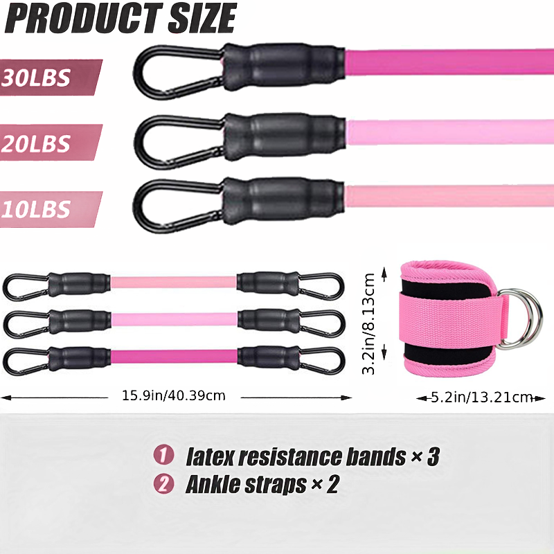 Ankle Straps Resistance Bands  - đánh giá và giá Yoga Fitness Kit