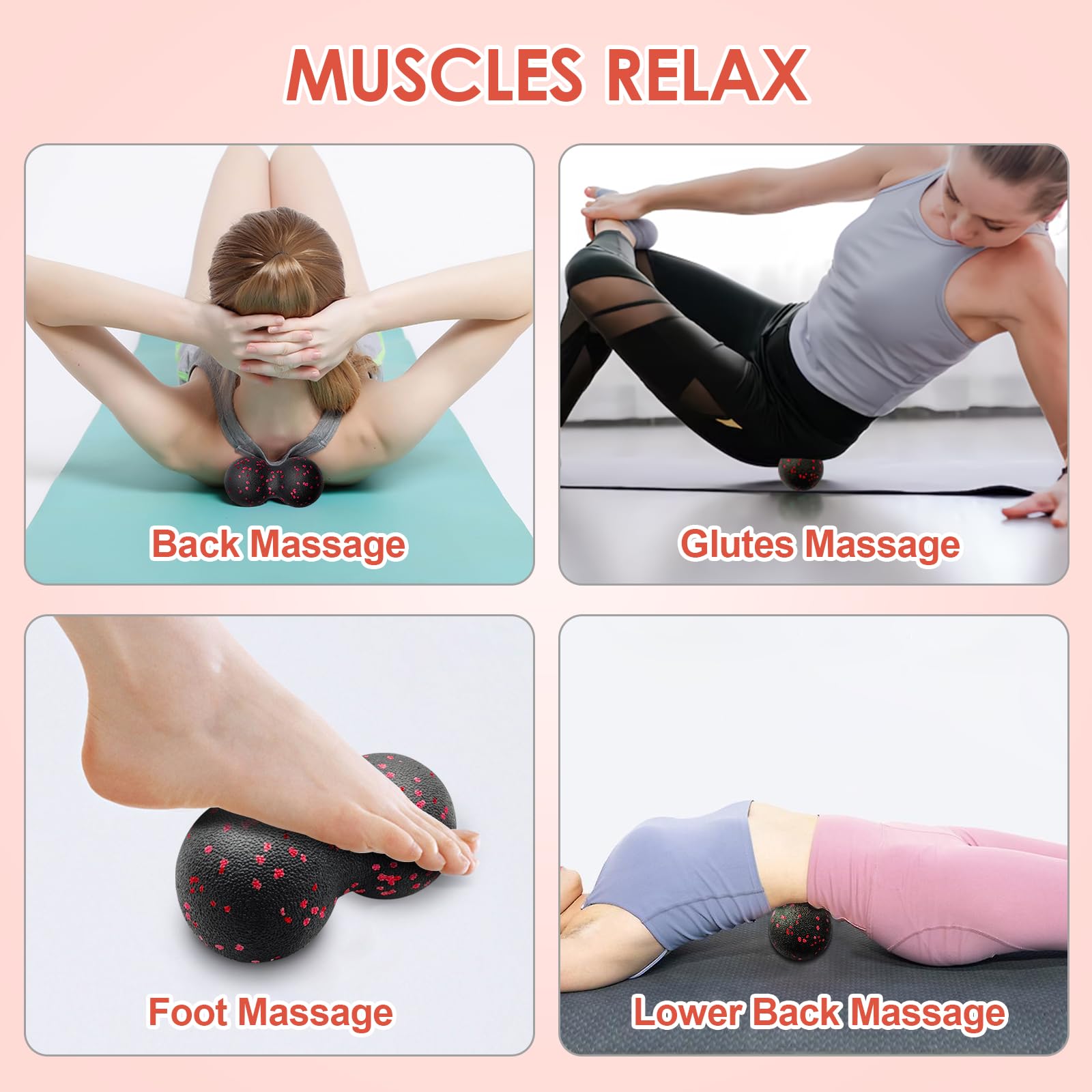 Hollow Yoga Roller Massage Pea - đánh giá và giá Yoga Fitness Kit