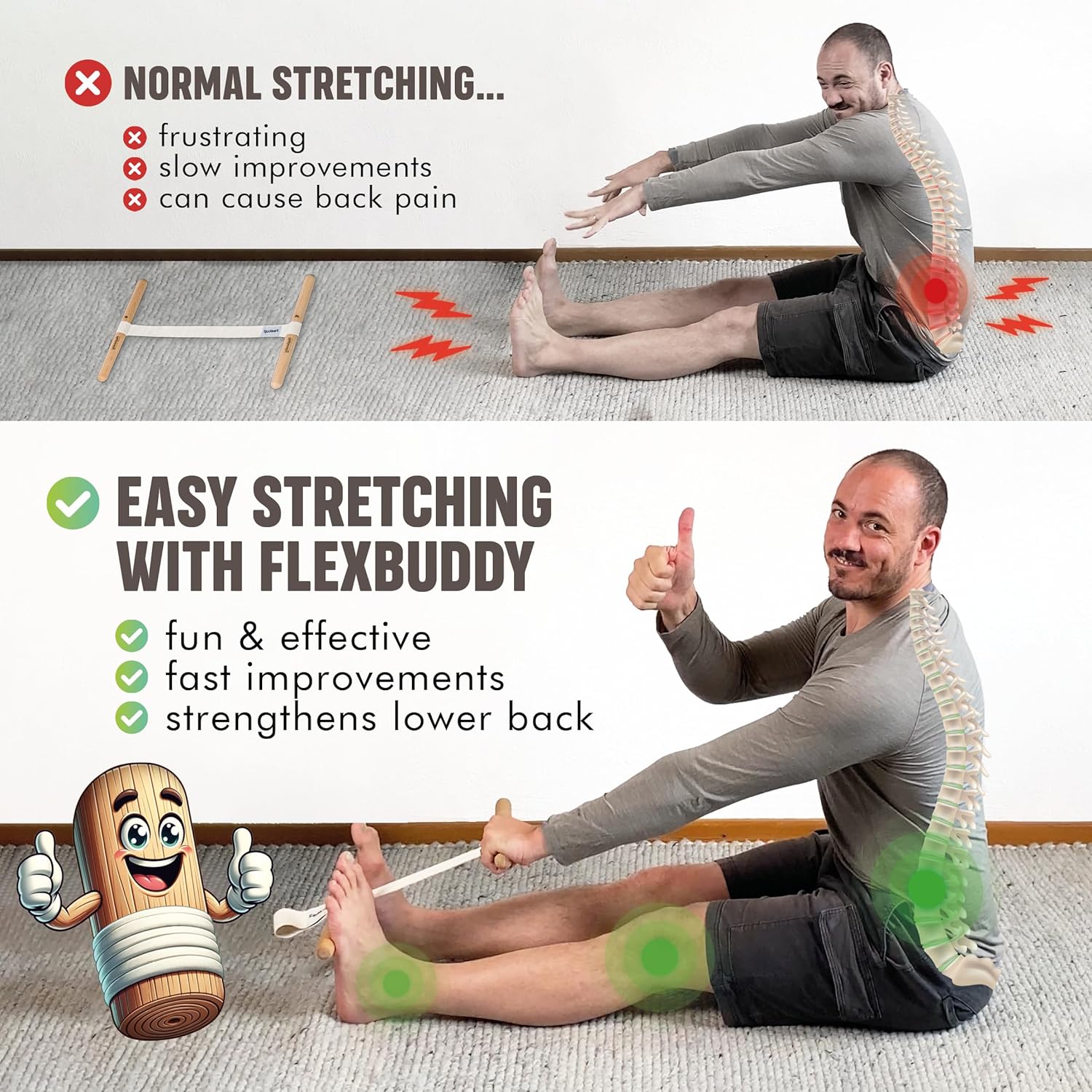 Hamstring Stretcher Adjustable - đánh giá và giá Stretch Strap Yoga