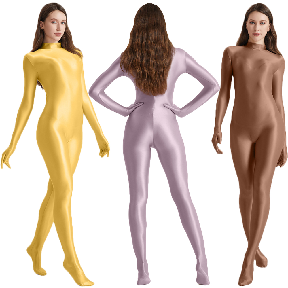 Women Oil Stretch High Neck Bo - đánh giá và giá Yoga Overall Fitness