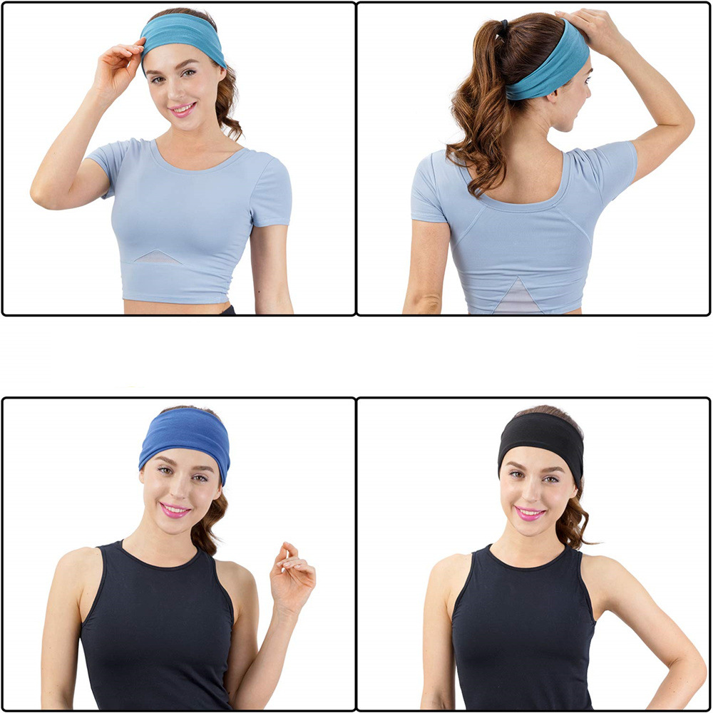 Solid Color Sports Yoga Headba - đánh giá và giá Yoga Fitness Band