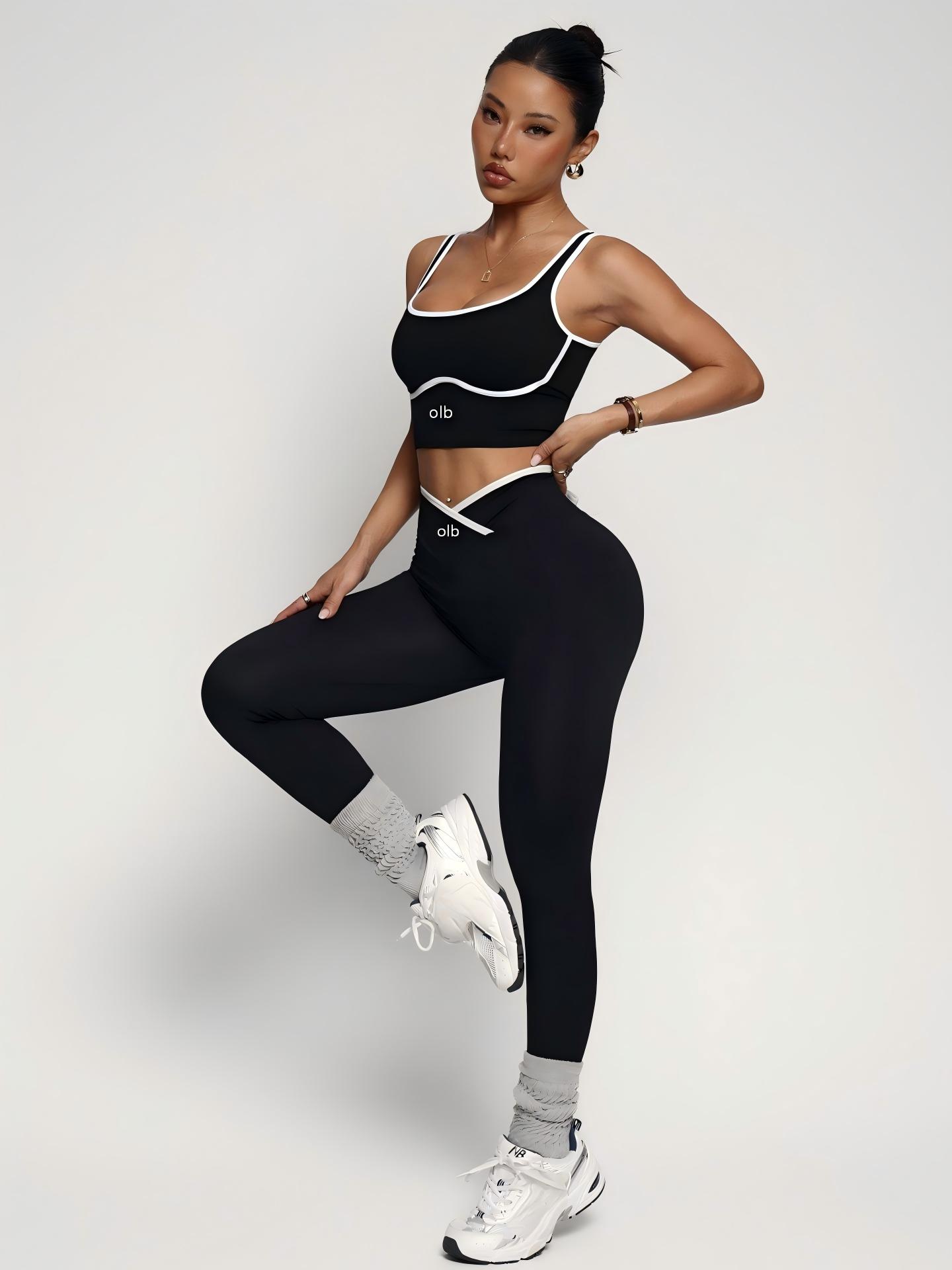 2-piece new sports bra vest pa - đánh giá và giá Yoga Fitness Set