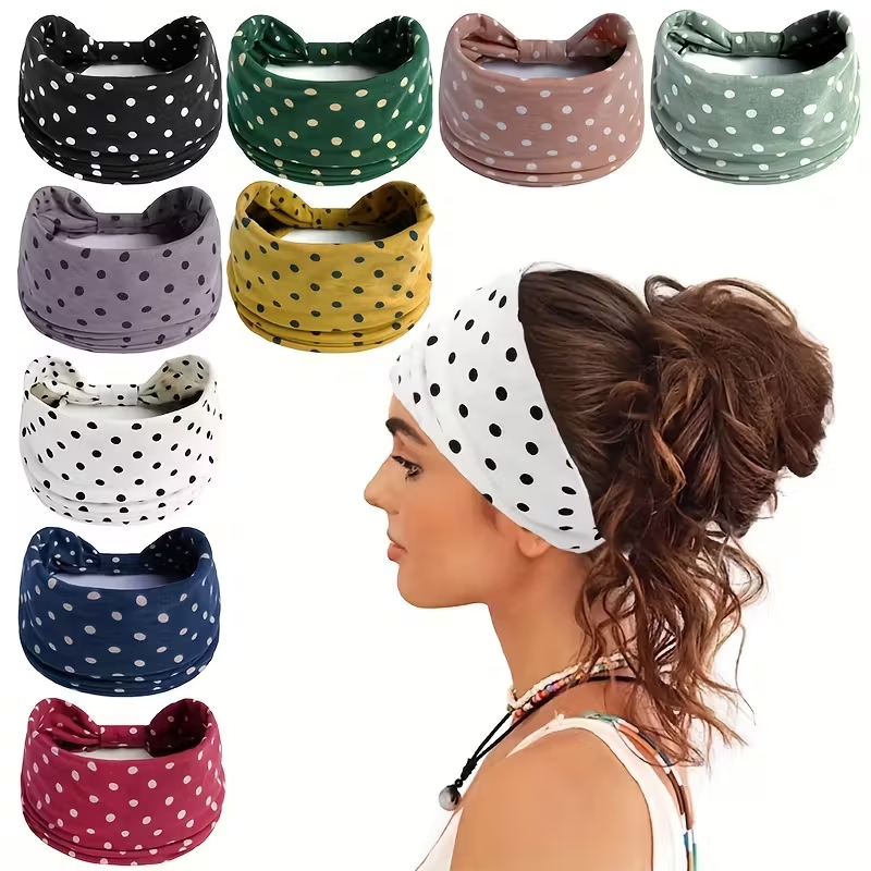 Polka Dot Knotted Headbands Bo - đánh giá và giá Yoga Fitness Band