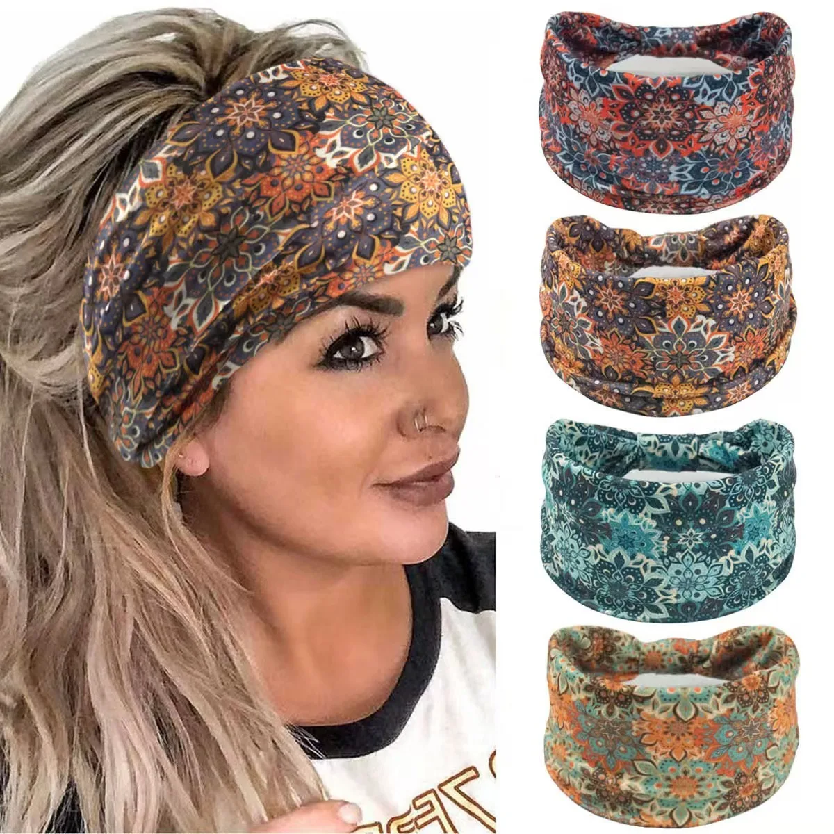 🌸Boho Mandala Flower Headband  - đánh giá và giá Yoga Fitness Band